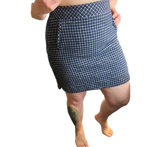 Talbots 6P Plaid Wool Skirt Classic Clueless Blair Waldorf Old Money Preppy work - Picture 3 of 5